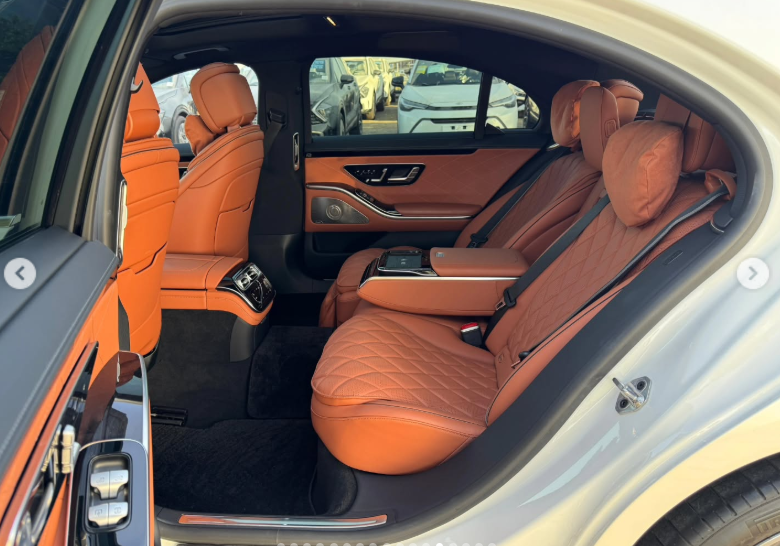 2022 Mercedes-Benz S500 LWB AMG 3.0L inline-6 turbocharged Engine White Orange Sedan AWD