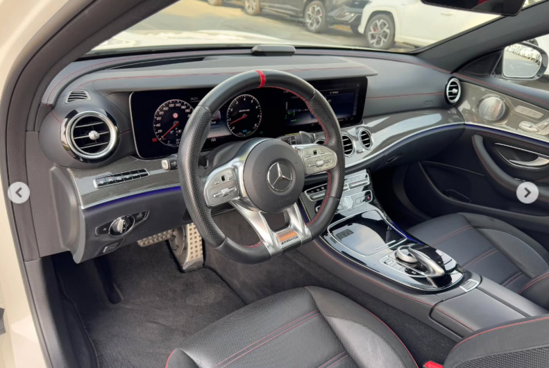 2019 Mercedes-Benz E53 AMG 3.0-liter turbocharged inline-six Petrol Engine White Black Sedan