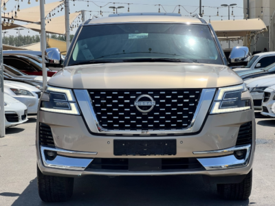 2022 Nissan Patrol Platinum 5.6 Litres V8 Petrol Engine Gold Red Automatic SUV GCC Specs 4WD