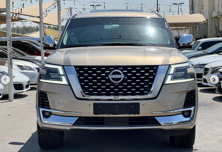 2022 Nissan Patrol Platinum 5.6 Litres V8 Petrol Engine Gold Red Automatic SUV GCC Specs 4WD