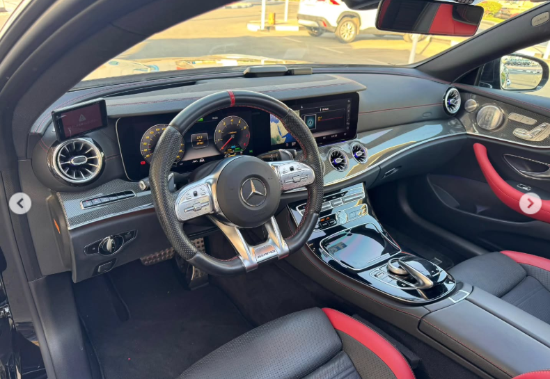 2020 Mercedes-Benz E53 AMG 3.0-liter turbocharged inline-6 Petrol Engine Black Red Sedan