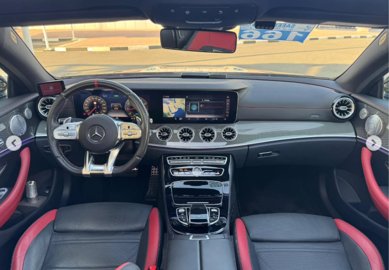 2020 Mercedes-Benz E53 AMG 3.0-liter turbocharged inline-6 Petrol Engine Black Red Sedan