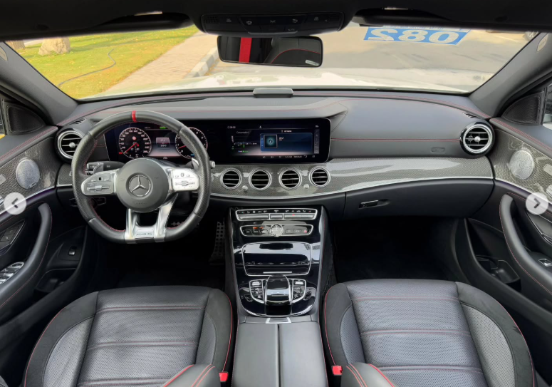 2019 Mercedes-Benz E53 AMG 3.0-liter turbocharged inline-six Petrol Engine White Black Sedan