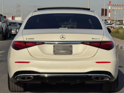 2022 Mercedes-Benz S500 LWB AMG 3.0L inline-6 turbocharged Engine White Orange Sedan AWD