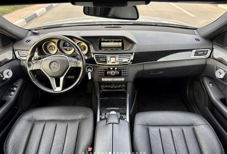 2014 Mercedes-Benz E400 3.5 Liters V6 Hybrid Engine Silver Black Luxury Sedan Automatic RWD