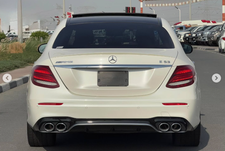 2019 Mercedes-Benz E53 AMG 3.0-liter turbocharged inline-six Petrol Engine White Black Sedan