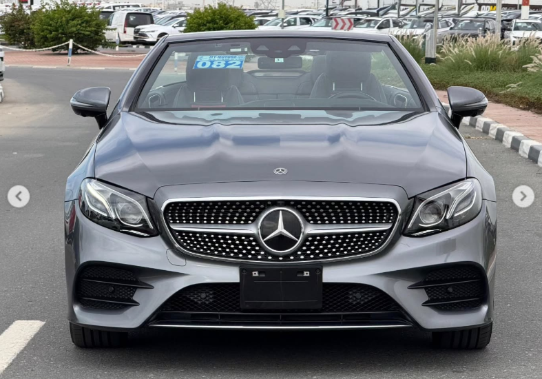 2018 Mercedes-Benz E400 3.0 Litres V6 Biturbo V6 Twin Turbo Petrol Engine Grey Red Convertible