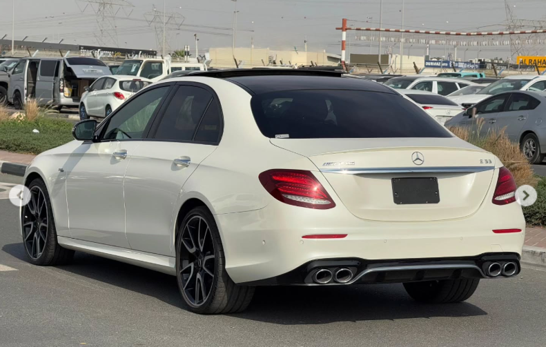 2019 Mercedes-Benz E53 AMG 3.0-liter turbocharged inline-six Petrol Engine White Black Sedan