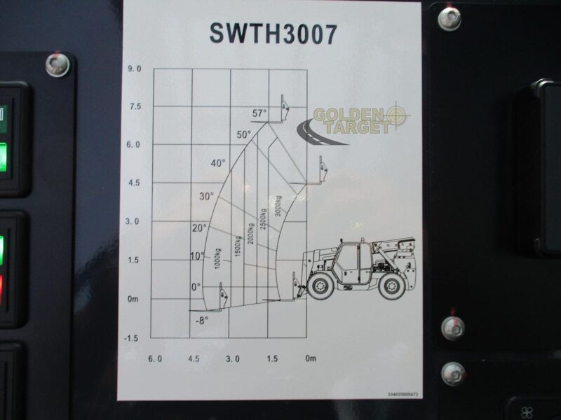 2024 SUNWARD SWTH3007 Telehandler 4 Cylinder Yuchai YC4DK75-T303 Engine Blue