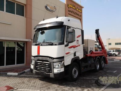 2016 RENAULT 480 6x2 Skip Loader 6 Cylinder Diesel Engine Automatic White Red
