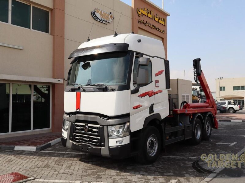 2016 RENAULT 480 6x2 Skip Loader 6 Cylinder Diesel Engine Automatic White Red