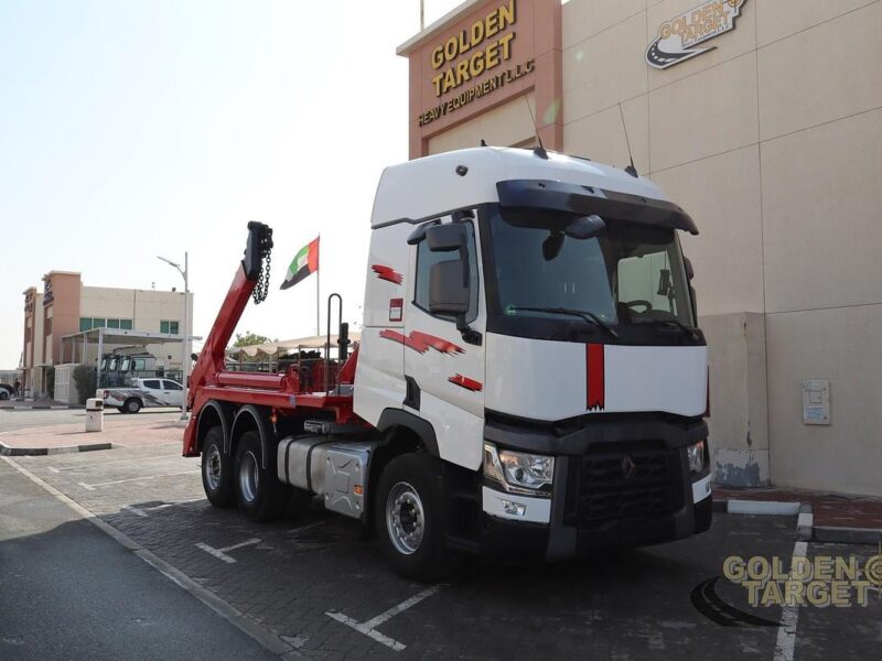 2016 RENAULT 480 6x2 Skip Loader 6 Cylinder Diesel Engine Automatic White Red
