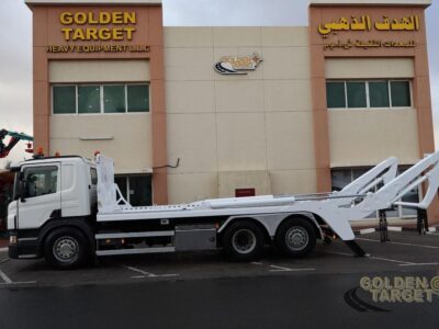2014 SCANIA P370 6x2 Double Skip Loader 6 Cylinder Diesel Engine Automatic White