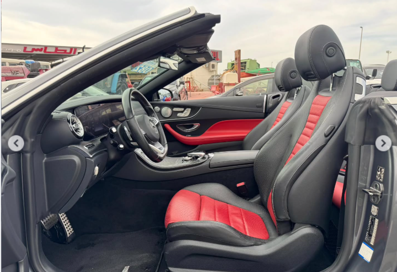 2018 Mercedes-Benz E400 3.0 Litres V6 Biturbo V6 Twin Turbo Petrol Engine Grey Red Convertible