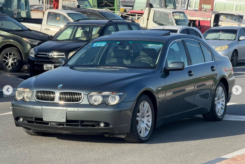 2003 BMW 745i 4.4 Litres Naturally Aspirated 8-cylinder Petrol Engine Grey Black Sedan RWD