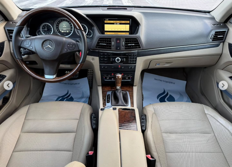 2011 Mercedes-Benz E550 5.5-liter Naturally Aspirated V8 Petrol Engine Black Beige Coupe