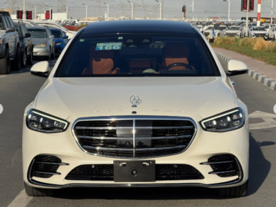 2022 Mercedes-Benz S500 LWB AMG 3.0L inline-6 turbocharged Engine White Orange Sedan AWD