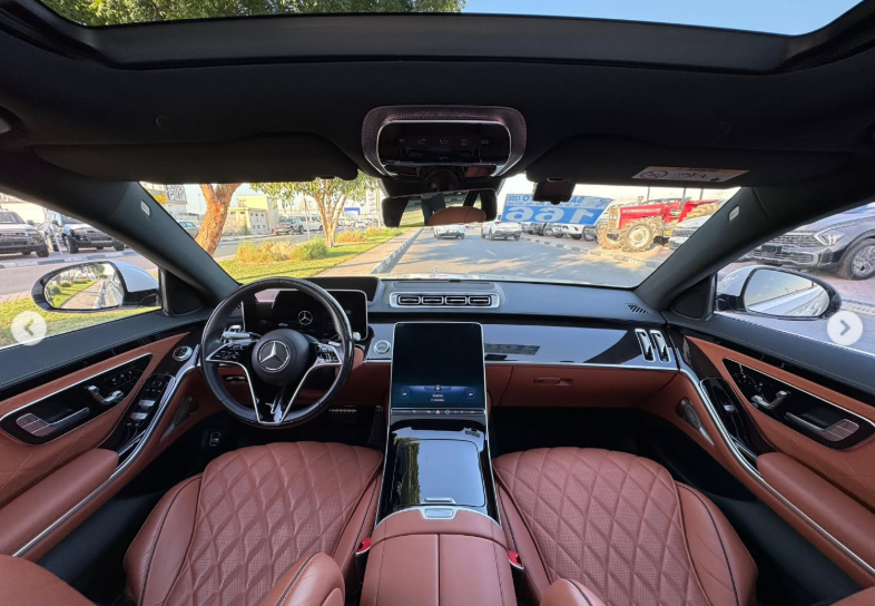 2022 Mercedes-Benz S500 LWB AMG 3.0L inline-6 turbocharged Engine White Orange Sedan AWD