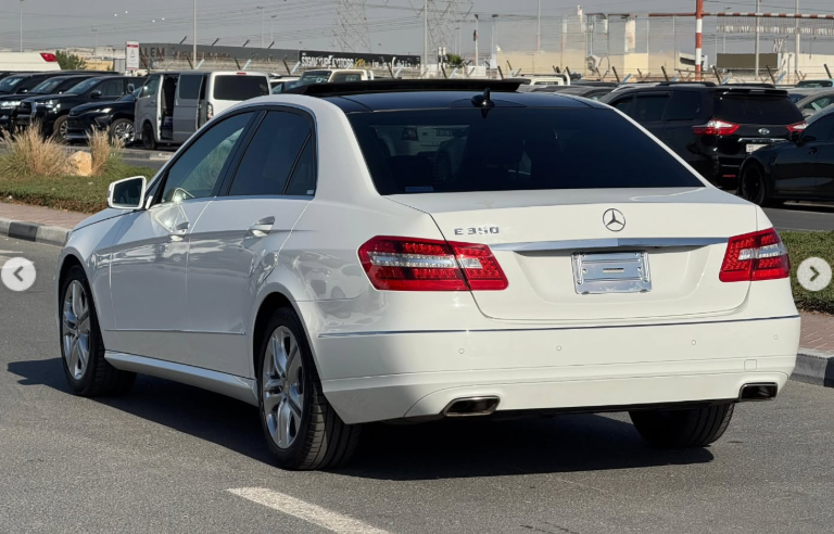 2013 Mercedes-Benz E350 3.5 Litres V6 Naturally Aspirated Petrol Engine White Grey Sedan RWD