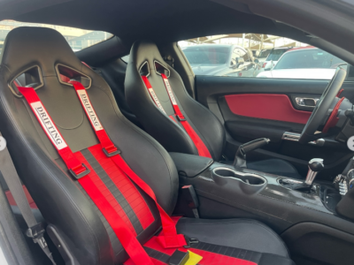 2016 Ford Mustang GT 5.0 Litres V8 Petrol Engine White Red Coupe RWD Automatic