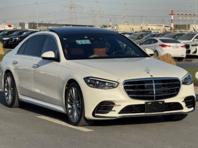 2022 Mercedes-Benz S500 LWB AMG 3.0L inline-6 turbocharged Engine White Orange Sedan AWD