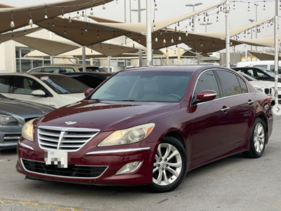 2013 Hyundai Genesis 3.8-liter V6 Petrol Engine Maroon Beige Sedan American Specs RWD