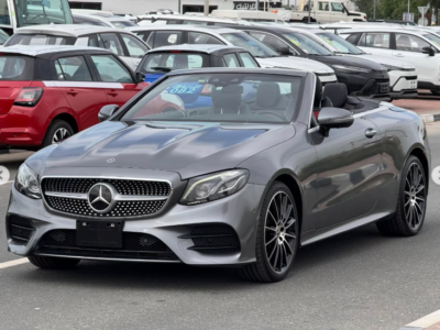 2018 Mercedes-Benz E400 3.0 Litres V6 Biturbo V6 Twin Turbo Petrol Engine Grey Red Convertible