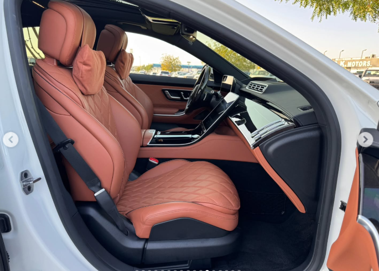 2022 Mercedes-Benz S500 LWB AMG 3.0L inline-6 turbocharged Engine White Orange Sedan AWD