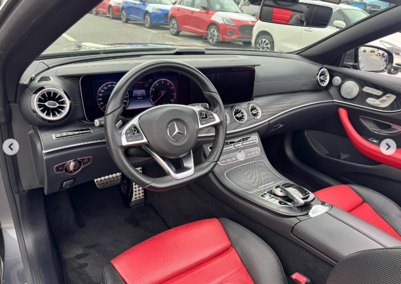 2018 Mercedes-Benz E400 3.0 Litres V6 Biturbo V6 Twin Turbo Petrol Engine Grey Red Convertible
