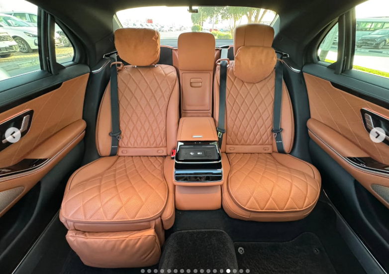 2022 Mercedes-Benz S500 LWB AMG 3.0L inline-6 turbocharged Engine White Orange Sedan AWD