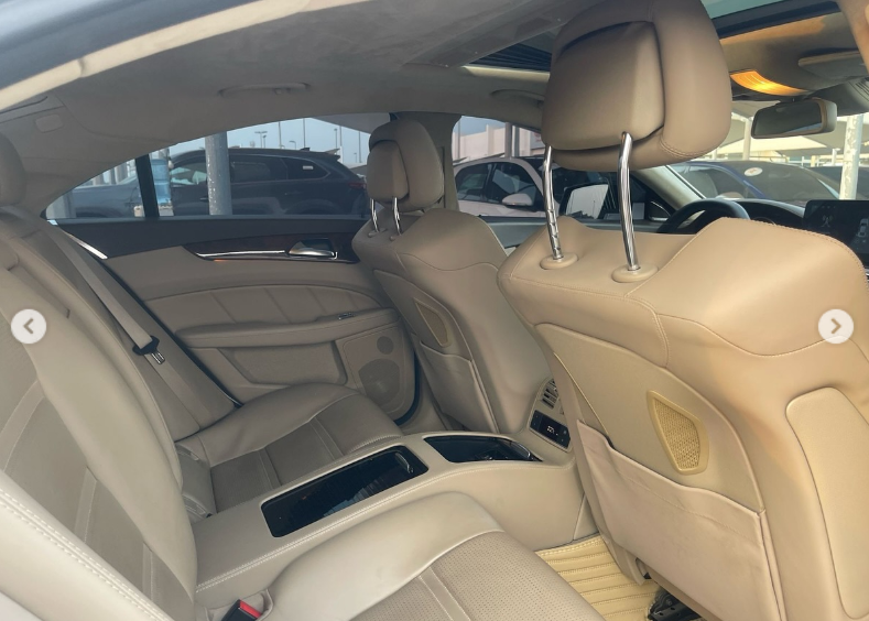 2012 Mercedes-Benz CLS63 AMG 5.5-liter twin-turbo V8 Petrol Engine White Beige Sedan RWD