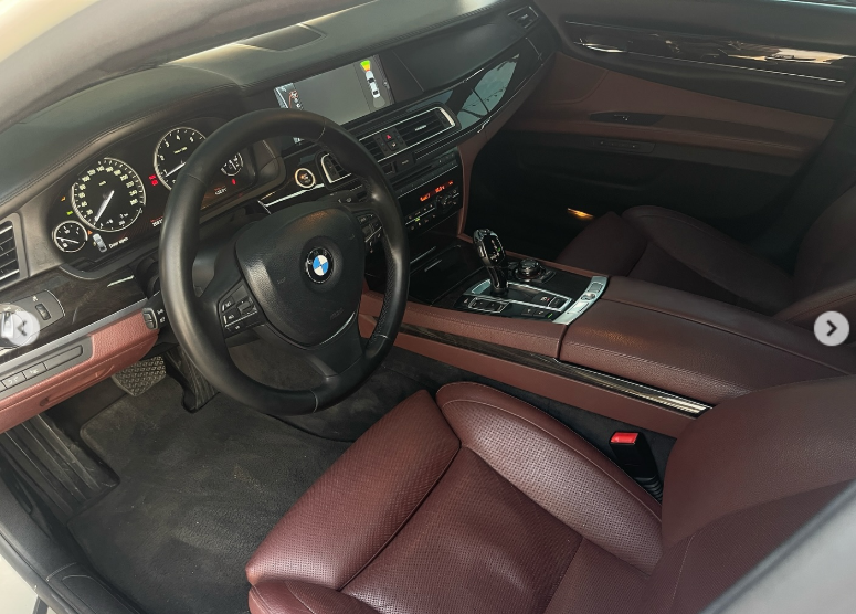 2012 BMW 750Li 4.4 Litres Twin-Turbo V8 Petrol Engine White Brown Luxury Sedan RWD GCC