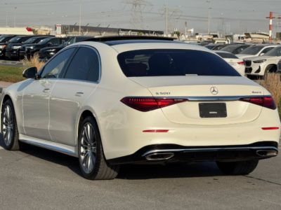 2022 Mercedes-Benz S500 LWB AMG 3.0L inline-6 turbocharged Engine White Orange Sedan AWD