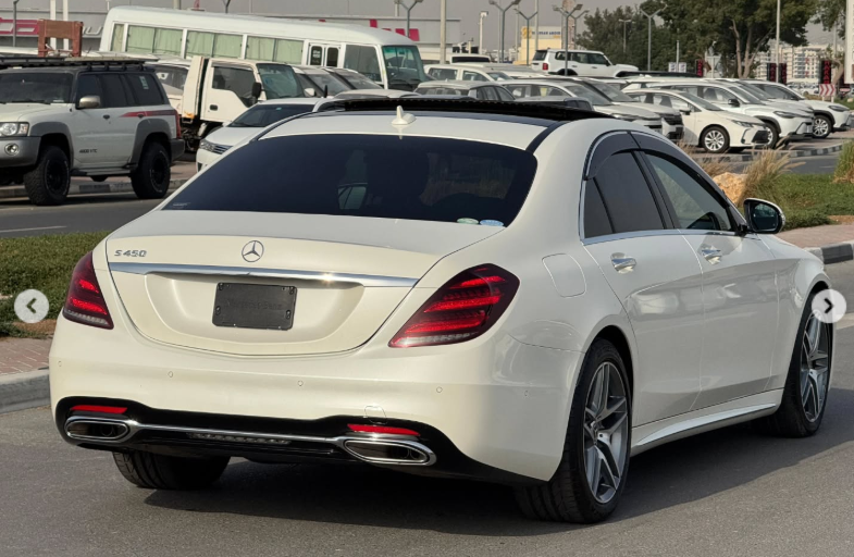 2018 Mercedes-Benz S 450 3.0 Liters V6 Twin Turbo Petrol Engine White Black Sedan RWD Automatic
