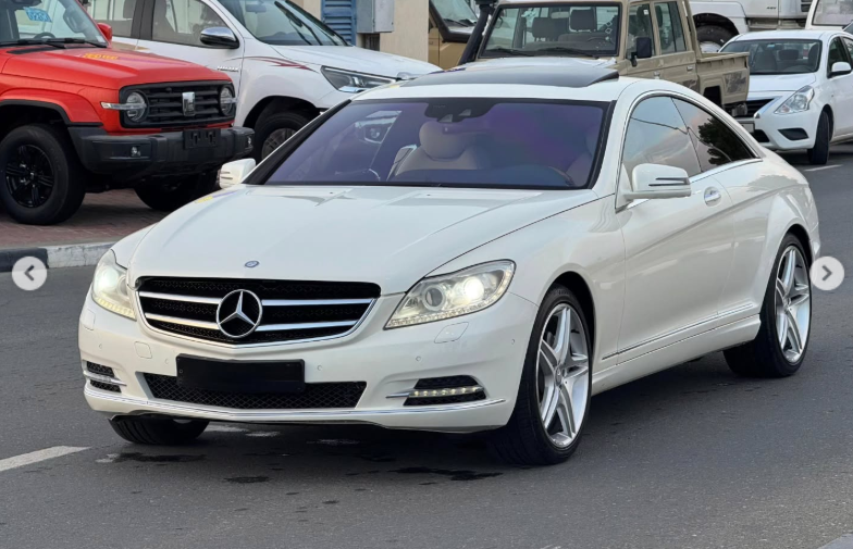 2012 Mercedes-Benz CL 550 4MATIC 4.6-liter bi-turbo V8 Petrol Engine White Beige Coupe