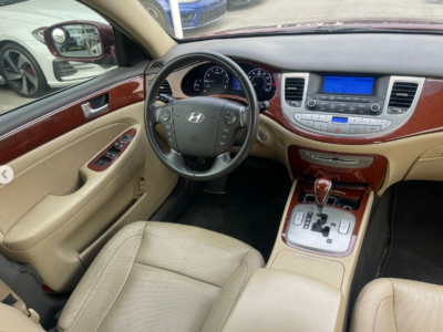 2013 Hyundai Genesis 3.8-liter V6 Petrol Engine Maroon Beige Sedan American Specs RWD