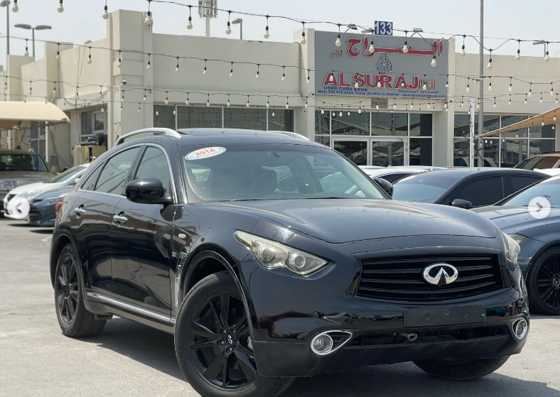 2014 Infiniti QX70 3.7 Litres V6 Petrol Engine Black Brown Luxury SUV Automatic GCC Specs