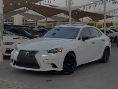 2015 Lexus IS 250 F Sport 2.5 Liters 6 Cylinders Engine White Black Sedan