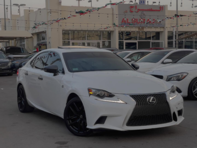 2015 Lexus IS 250 F Sport 2.5 Liters 6 Cylinders Engine White Black Sedan