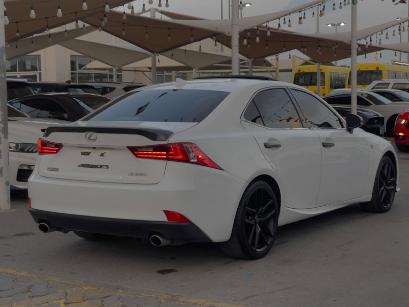 2015 Lexus IS 250 F Sport 2.5 Liters 6 Cylinders Engine White Black Sedan