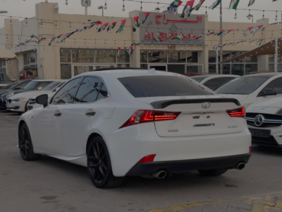 2015 Lexus IS 250 F Sport 2.5 Liters 6 Cylinders Engine White Black Sedan