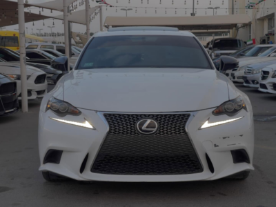 2015 Lexus IS 250 F Sport 2.5 Liters 6 Cylinders Engine White Black Sedan