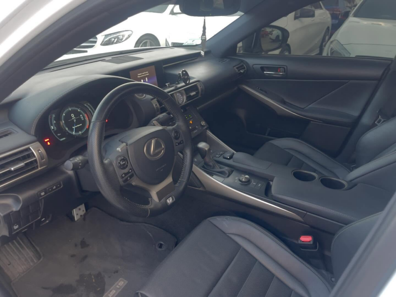 2015 Lexus IS 250 F Sport 2.5 Liters 6 Cylinders Engine White Black Sedan
