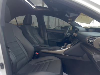 2015 Lexus IS 250 F Sport 2.5 Liters 6 Cylinders Engine White Black Sedan