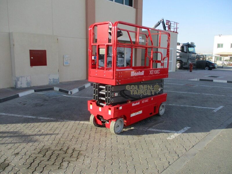 2024 Mantall XE100C Scissor Lift Fully Electric Machine Red