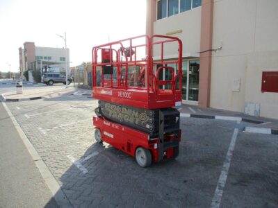 2024 Mantall XE100C Scissor Lift Fully Electric Machine Red