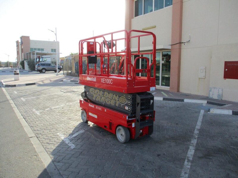 2024 Mantall XE100C Scissor Lift Fully Electric Machine Red