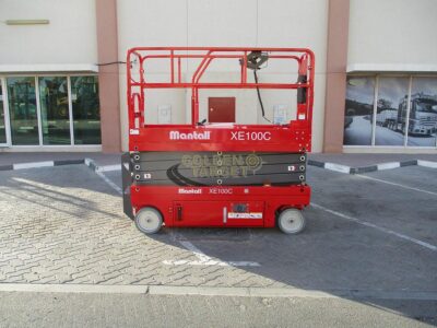 2024 Mantall XE100C Scissor Lift Fully Electric Machine Red