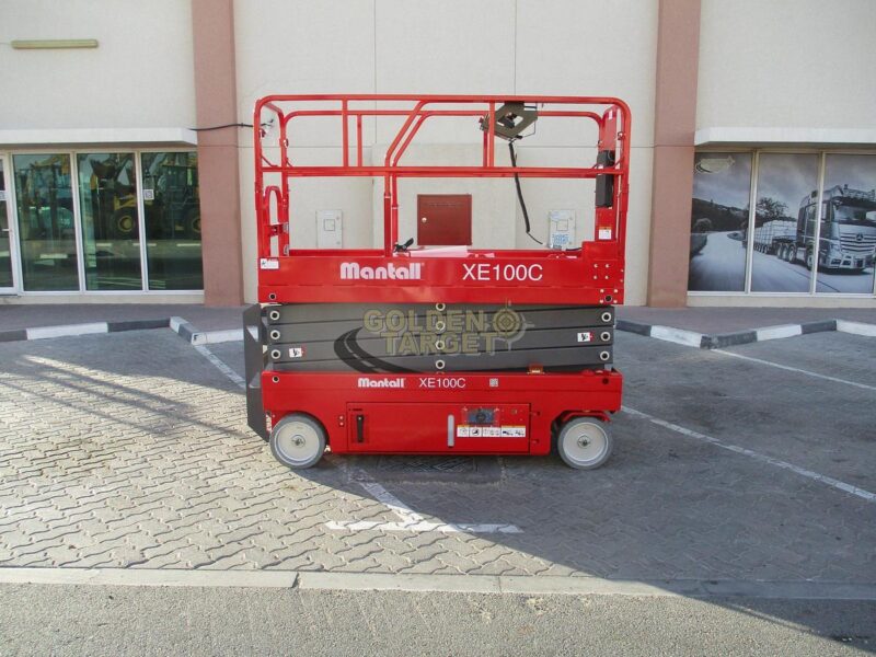 2024 Mantall XE100C Scissor Lift Fully Electric Machine Red