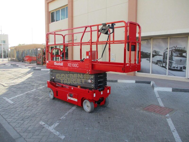 2024 Mantall XE100C Scissor Lift Fully Electric Machine Red